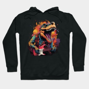 Dinosaur Playing Guitar Hoodie